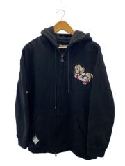 画像：ジップパーカー/XL/コットン/BLK/144028