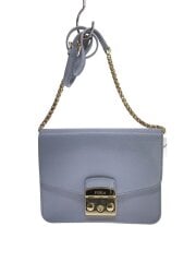 画像：ショルダーバッグ/レザー/ブルー/G6538