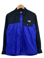 画像：L/S NUPTSE SHIRT_ロングスリーブヌプシシャツ/S/ナイロン/BLU/無地