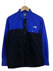 画像：L/S NUPTSE SHIRT_ロングスリーブヌプシシャツ/S/ナイロン/BLU/無地