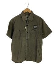 画像：半袖シャツ/S/コットン/グレイ