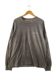 画像：長袖Tシャツ/L/コットン/GRY/無地/242PCNH-LT12//
