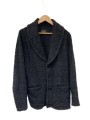 画像：カーディガン(厚手)/L/コットン/BLK/総柄/BYGH-19-SS-10