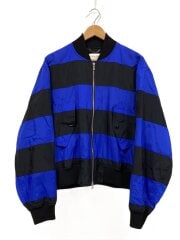 画像：23SS/ボンバージャケット/ブルゾン/S/ナイロン/BLU/ボーダー