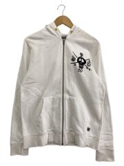 画像：00s/Skull Zip Hoodie/ジップパーカー/M/コットン/WHT
