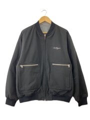 画像：REVERSIBLE QUILTED JACKET/L/ポリエステル/BLK/無地/101261021003
