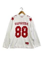 画像：Playboy L/S Football Top/M/コットン/WHT//