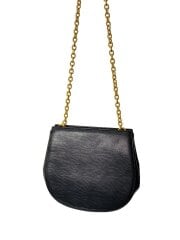 画像：ショルダーバッグ/レザー/BLK/無地