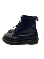 画像：レースアップブーツ/8ホール/UK6/BLK/レザー/8ホール/履きシワ有/擦れ有り