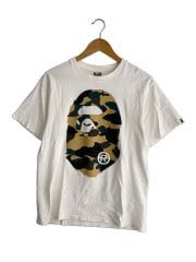 画像：Tシャツ/M/コットン/WHT/プリント/001TEM301015M//