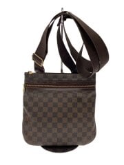 画像：ポシェット・ボスフォール_ダミエ・エベヌ/PVC/BRW