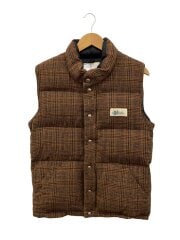 画像：ダウンベスト/M/ウール/BRW/千鳥格子