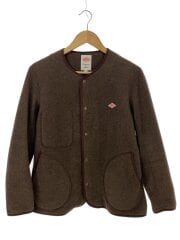 画像：フリースジャケット/ノーカラー/38/ポリエステル/BRW/無地/20A-MR-001