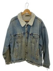 画像：90s/70509/ボア/ボロ/Gジャン/XXL/コットン/NVY/無地