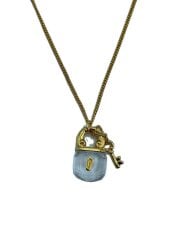 画像：ネックレス/南京錠モチーフ/メッキ/GLD/トップ有/レディース
