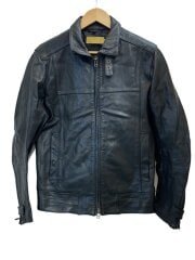 画像：レザージャケット・ブルゾン/L/山羊革/BLK/381-5C