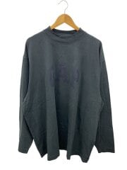 画像：長袖Tシャツ/L/コットン/BLK/469671-02