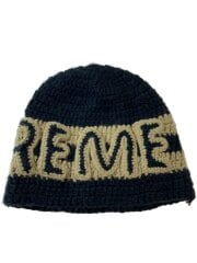 画像：ニットキャップ/CROCHET LOGO BEANIE/アクリル/BLK/メンズ