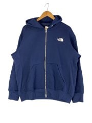 画像：SQUARE LOGO ZIP HOODIE_スクエア ロゴ フルジップ フーディ/XL/ポリエステル/BLU