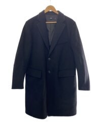 画像：ウールブレンドチェスターコート/L/ウール/BLK/無地/311-445768