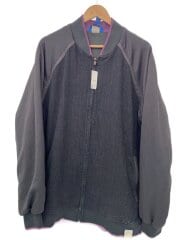 画像：90s～00s/BRS/ラグラン/ボンバージャケット/XL/コットン/BLK/ストライプ