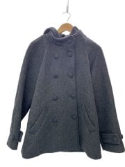 画像：hugyourskin/ピーコート/FREE/ウール/GRY/無地