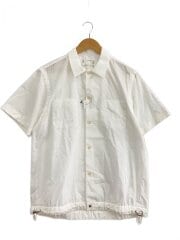 画像：半袖シャツ/1/ポリエステル/WHT/無地/25-03710M