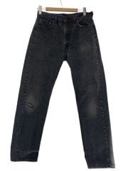 画像：ストレートパンツ/36/コットン/BLK/505-0260