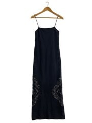 画像：CUTWORK LACE SWEAT DRESS/キャミワンピース/S/コットン/BLK/01410591200