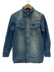 画像：長袖シャツ/M/コットン/IDG/0213ah06