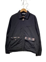 画像：ジャケット/L/ナイロン/BLK/無地