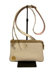 画像：ウォレットポーチ/ショルダーバッグ/レザー/WHT