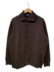 画像：カーディガン(厚手)/52/ウール/BRW/無地