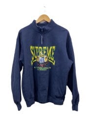 画像：25aw/crest applique half zip pullover/スウェット/L/コットン/NVY
