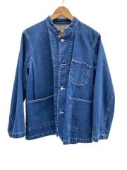 画像：バンドカラーデニムジャケット/2/デニム/IDG/無地