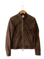 画像：シングルライダースジャケット/42/スウェード/BRW