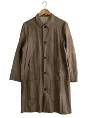 画像：ショップコート/--/リネン/BRW/無地/50～60s//