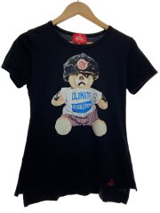 画像：Tシャツ/2/コットン/BLK/プリント/17-12-332009