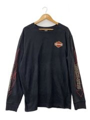 画像：長袖Tシャツ/XL/コットン/BLK//