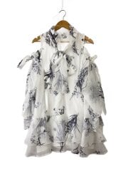 画像：長袖ワンピース/1/ポリエステル/WHT/花柄/SWFO261097//