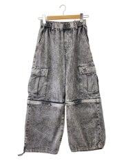 画像：WASHED 2WAY WIDE LEG CARGO PANTSボトム/S/コットン/GRY/105253031001//