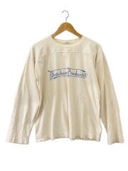 画像：長袖フットボールTシャツ/44/コットン/WHT//