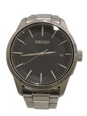 画像：ソーラー腕時計/アナログ/ステンレス/BLK/SLV/SS/7B24-0BR0