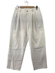 画像：スラックスパンツ/48/ウール/CRM/無地