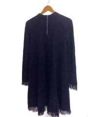 画像：長袖ワンピース/1/ウール/NVY/6526-299-0872/フリンジワンピース