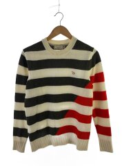 画像：ニット・セーター(厚手)/XS/ウール/WHT/ボーダー