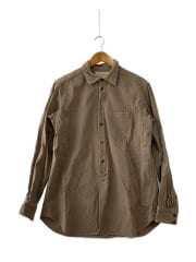 画像：レギュラーカラーシャツ/長袖シャツ/48/コットン/BRW