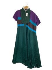 画像：ドッキングワンピース/1/コットン/グリーン/19-04435