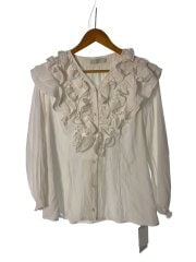 画像：割線フリルチュニックブラウス/36/ポリエステル/WHT/CWFB245015