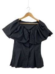 画像：16WFT212023ラッフルショルダートップス/FREE/ポリエステル/ブラック/スタイリング